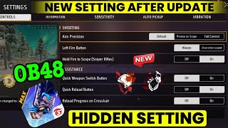 New Control Settings Free Fire After OB 48 Update 2025  Free Fire Control Setting Full Details [upl. by Wasson]