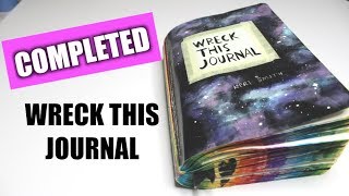 COMPLETED WRECK THIS JOURNAL  Finished Journal Flip Through [upl. by Joyan]