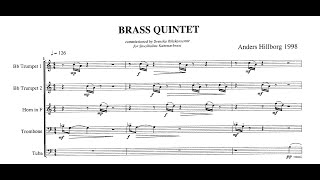 Hillborg  Brass Quintet score [upl. by Aniri198]