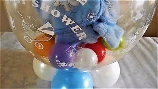 Regalo o peluche dentro de un globo  Regalo para baby shower  baby shower gift inside a balloon [upl. by Raynold262]