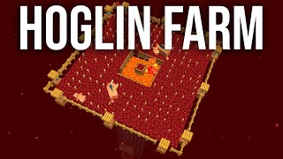 How to Build an Automatic Hoglin Porkchop Farm in Minecraft Tutorial [upl. by Nairbal]