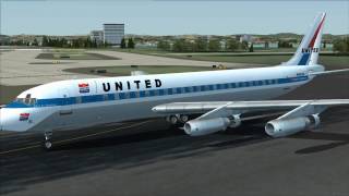 FSX  DC810 series  JT3C turbojet engine sounds  xviews [upl. by Aihcats662]