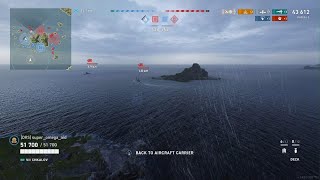 WOWSL Chkalov 140K DMG Throws Nuclear Bombs at Cruisers and Destroyers [upl. by Nangatrad]