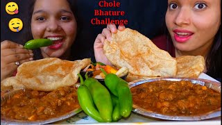 Chole Bhature Eating Challenge  Food Eating Challenge  Sister Edition  Foodie JD Vlogs [upl. by Alleacim]