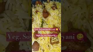 Veg Soyabean Biryani Made by My Husband tastybiriyani biryanirecipe biryaniloversbiryanirecipie [upl. by Terry]