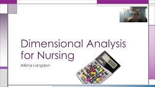 Dimensional Analysis for Nursing [upl. by Ko]