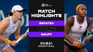 Iga Swiatek vs Coco Gauff  2023 Dubai Semifinal  WTA Match Highlights [upl. by Arehsat]