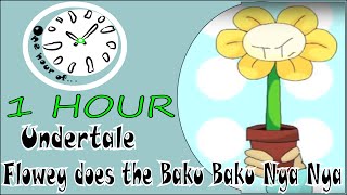 Flowey does the Baku Baku Nya Nya  Undertale 1 hour  One Hour of [upl. by Dobson979]