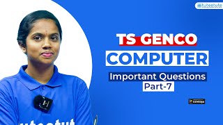 TS Genco  Computers Important Questions Part07 tsgenco genco transco [upl. by Ahseia]