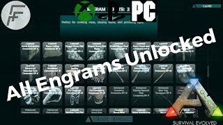 ARK Survival Evolved How to Unlock all Engrams [upl. by Yahska]