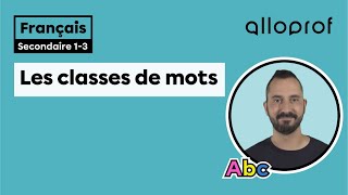 Les classes de mots  Français  Alloprof [upl. by Imerej]