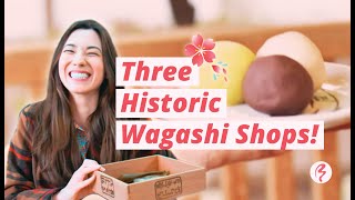 3 Historic Wagashi Traditional Japanese Sweets Shops in Tokyo for Sakura Season [upl. by Viviyan391]