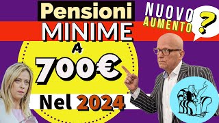 🔴 NOVITÀ PENSIONI 👉 MINIME a 700 EURO NUOVO AUMENTO nel 2024 ❓❗️📈 [upl. by Kendal]