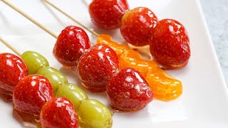 Homemade Candied Fruit  Tanghulu Crunchy and Glossy [upl. by Nevaed]