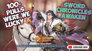 Sword Chronicles Awaken Summoning for Gongsun Zan 😏 [upl. by Assirod]