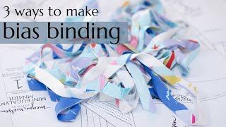 How to Make Bias Binding 3 Ways  how to attach it [upl. by Aneeram229]