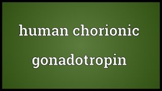 Human chorionic gonadotropin Meaning [upl. by Herahab]