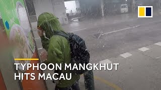 Typhoon Mangkhut hits Macau hard [upl. by Elke516]