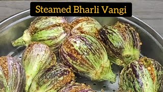 Steamed Bharli VangiStuffed VangiMasala WangiGavranवाफवलेली गावरान भरली वांगी [upl. by Karina620]