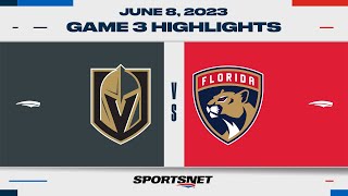 NHL Game 3 Highlights  Golden Knights vs Panthers  June 8 2023 [upl. by Ylahtan]