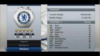 FIFA 13 English Premier League Ratings  Transfer Budgets [upl. by Hnahc]