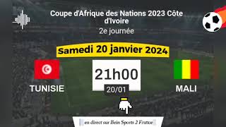 CAN 2023  Tunisie vs Mali en direct sur Bein Sports 2 France  20012024 à 21 h [upl. by Veronica]