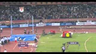 Womens 4x400 relay  CWG  2010  Delhi  India wins Gold [upl. by Arin]