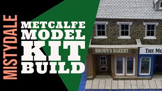 Metcalfe model kit  terraced stone shops for model railway  speed build [upl. by Alicea]