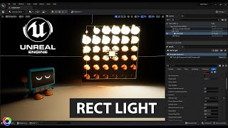 Rect Light  Rectangular Area Light Basics Unreal Engine Tutorial for beginners [upl. by Hildegarde]