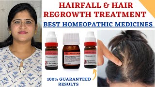 Hairfall and Hair Regrowth Treatment  Hairfall Control Best Homeopathic medicines [upl. by Emor]