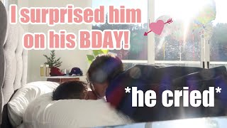 SURPRISING MY BOYFRIEND FOR HIS BIRTHDAY emotional [upl. by Mendel]