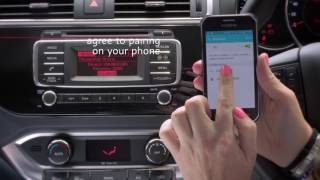 KIA RIO  BLUETOOTH PAIRING [upl. by Aerbma]