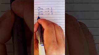 Write one to ten cursive hand writing 1to10 youtubeshorts [upl. by Mcferren]