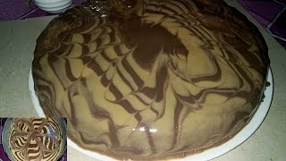 cake marbré اسهل طريقة لتحضير كيكة رخامية خفيفة و لذيذة [upl. by Suivatram]