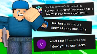 So I did your Arsenal dares Roblox [upl. by Yssis]