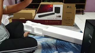 Unboxing LG Soundbar SN4 300W 2021  Malaysia [upl. by Kcirtapnaes671]