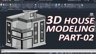 AutoCAD 3D House Modeling In Hindi  MICROCADD SOLUTIONS  Full AutoCAD Civil 3D Course  Part02 [upl. by Anua254]