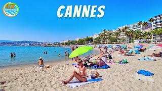 Stunning 4K Beach Walk in Cannes Croisette Full Tour  September 2023 Escape 🏖️ [upl. by Otrebron]