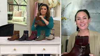 Miz Mooz Leather Buckle Ankle Boots  Novo on QVC [upl. by Ggerg]