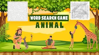 online word search game free  word searching puzzle game for kids  African animals [upl. by Papagena]