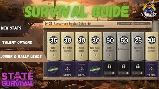 STATE OF SURVIVAL APOCALYPSE SURVIVAL GUIDE  INITIAL SLOT OVERVIEW [upl. by Subir]