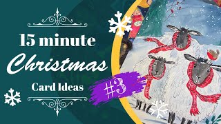 Simple Christmas Card Drawing Tutorial  Easy DIY Holiday Greetings [upl. by Nabila]