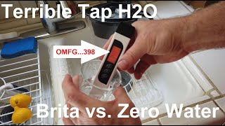 Terrible Tap Water Testing Brita amp Zero Water Options TDS meter [upl. by Notnad91]