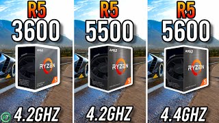 Ryzen 5 3600 vs Ryzen 5 5500 vs Ryzen 5 5600  Tested in 2023 [upl. by Nnylirret]