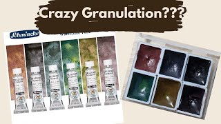 Schmincke Akademie Crazy Granulation Watercolors [upl. by Eriam]