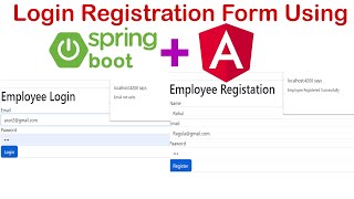 Login Registration Form Restful Api Using Spring boot Angular [upl. by Marjy]