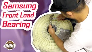 Samsung Front Load Washer Ball Bearing Repair TimeLapse DIY [upl. by Esydnac]