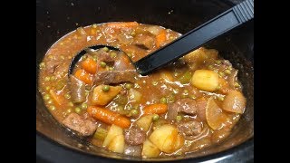 BEEF STEW IN A CROCKPOT [upl. by Anialed]