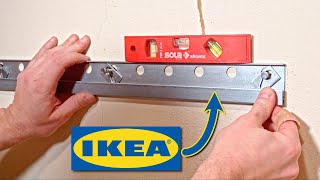 IKEA Method Aufhängeschiene montieren im Altbau  KüchenOberschränke anbringen  Wandschiene [upl. by Eidurt]