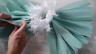 DIY Giant Crepe Paper Flower Tutorial [upl. by Daughtry529]